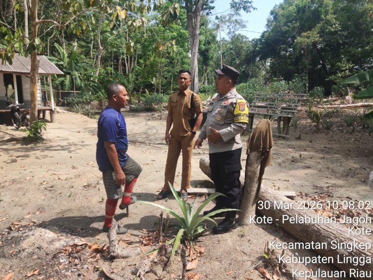 Cegah Karhutla, Polsek Dabo Singkep Intensifkan Patroli dan Edukasi Warga