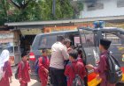 Polsek Batu Ampar Hadirkan Inovasi Si Amru, Antar Murid SD Hingga ke Rumah