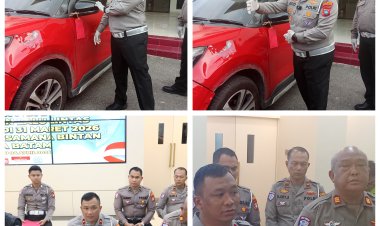 Satlantas Polresta Barelang Gelar Konferensi Pers Penanganan Kecelakaan di Dekat SD Negeri 001 Batam Kota