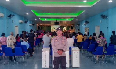 Pengamanan Gereja di Daik Lingga, Ibadah Paskah Berjalan Aman dan Khidmat