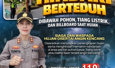 Polres Karimun Imbau Hindari Berteduh Di Bawah Pohon Saat Hujan