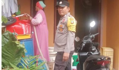 Distribusi Air Bersih Hari Ke-76 Dimonitor Langsung Polsek Batu Ampar, Berjalan Lancar Dan Kondusif
