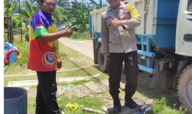 Monitoring Hari Ke-77, Polsek Batu Ampar Pastikan Pendistribusian Air Bersih Berjalan Lancar di Tanjung Sengkuang dan Batu Merah
