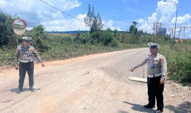 Quick Respon Satlantas Polresta Barelang Monitoring Titik Rawan Laka dan Pelanggaran di Jalan Trans Barelang