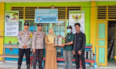 1.335 Penerima Manfaat Terima MBG, Polsek Daik Pastikan Aman dan Higienis