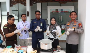 Kapolres Bintan Hadiri Pemusnahan Barang Bukti di Kejari, Bukti Komitmen Babat Habis Kejahatan