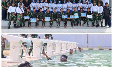Asah Kemampuan Fisik dan Mental, Satrol Kodaeral IV Gelar Binsat Renang Militer