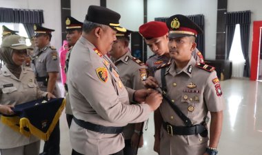 Kapolres Lingga Pimpin Sertijab, Pejabat Baru Siap Emban Amanah
