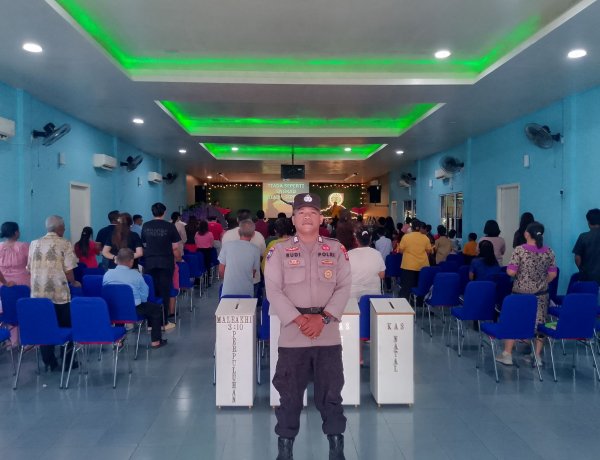 Pengamanan Gereja di Daik Lingga, Ibadah Paskah Berjalan Aman dan Khidmat