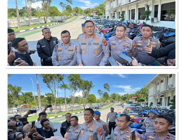 Penertiban Gabungan di Wilayah Hukum Polresta Barelang, 102 Motor Berknalpot Brong Diamankan