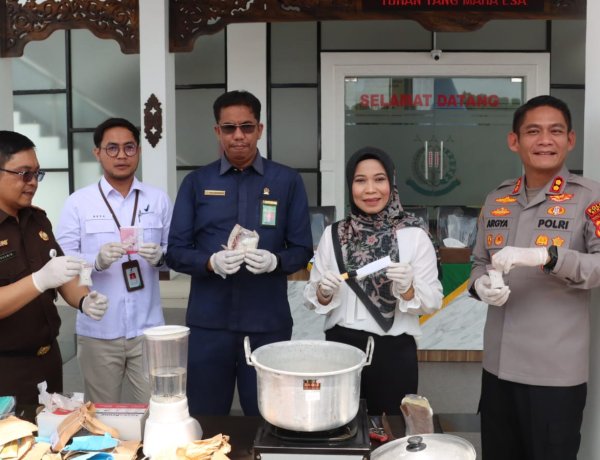 Kapolres Bintan Hadiri Pemusnahan Barang Bukti di Kejari, Bukti Komitmen Babat Habis Kejahatan