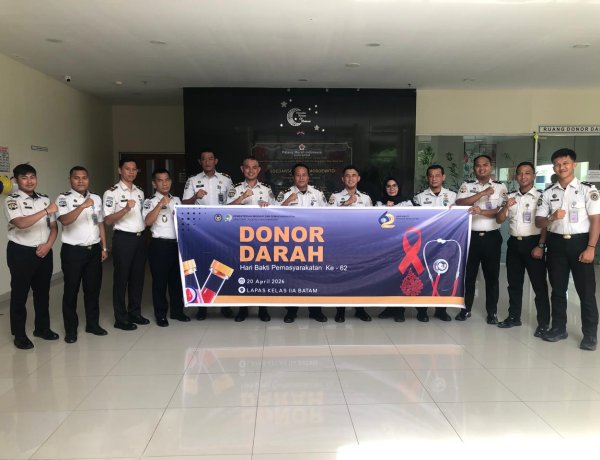 Peringati HBP Ke-62, Lapas Batam Kumpulkan Kantong Darah untuk Kemanusiaan