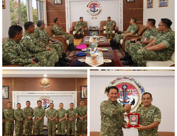 Perkuat Supremasi Hukum di Lingkungan TNI, Dankodaeral IV Terima Courtesy Call Kababinkum dan HAM TNI