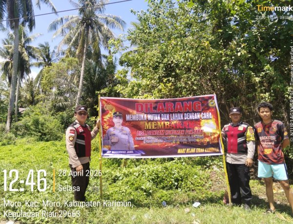 Polsek Moro Gencarkan Pencegahan Karhutla di Wilayah Rawan