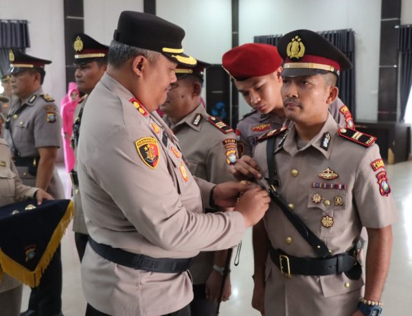 Kapolres Lingga Pimpin Sertijab, Pejabat Baru Siap Emban Amanah