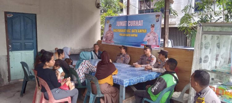 Jumat Curhat Kamtibmas Polsek Batu Ampar, Warga Kampung Seraya Diajak Bersinergi Jaga Keamanan