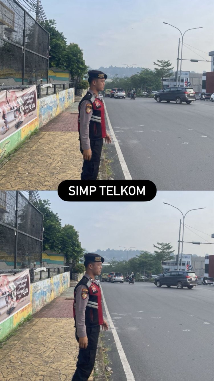 Personel Satsamapta Polresta Barelang Laksanakan Strong Point Pagi, Wujudkan Kelancaran Arus Lalu Lintas di Kota Batam