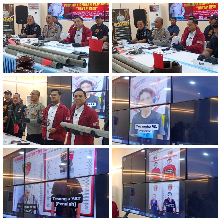 Polresta Barelang Ungkap Kasus Pencurian Kabel, Trafo, hingga Fasilitas Umum, 7 Tersangka Diamankan