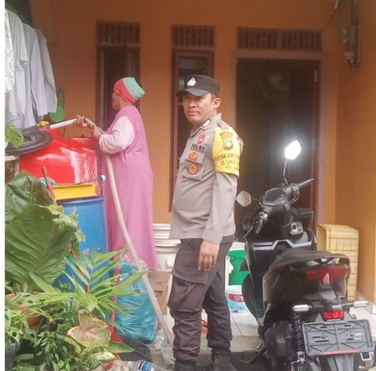 Distribusi Air Bersih Hari Ke-76 Dimonitor Langsung Polsek Batu Ampar, Berjalan Lancar Dan Kondusif