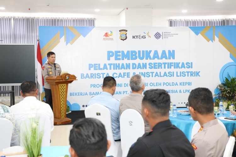 POLDA KEPRI HADIRI PEMBUKAAN PELATIHAN BARISTA DAN INSTALASI LISTRIK, DORONG DAYA SAING TENAGA KERJA DI KEPULAUAN RIAU