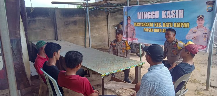 Minggu Kasih Kamtibmas, Polsek Batu Ampar Ajak Warga Bersinergi Jaga Keamanan Lingkungan