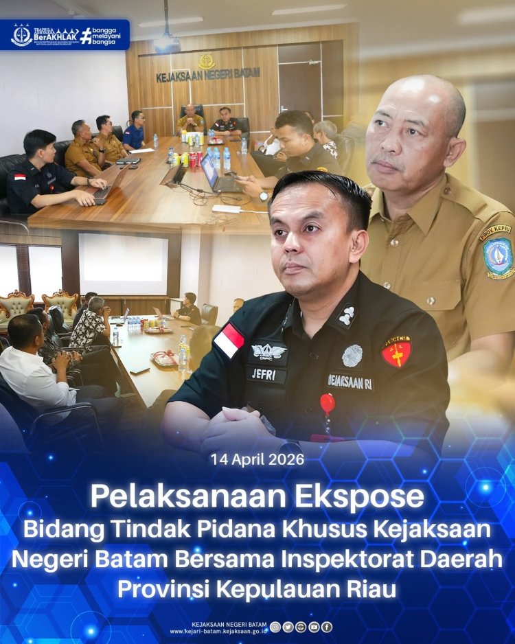 Kejari Batam Gelar Ekspose Bersama Inspektorat Kepri, Perkuat Sinergi Penanganan Perkara
