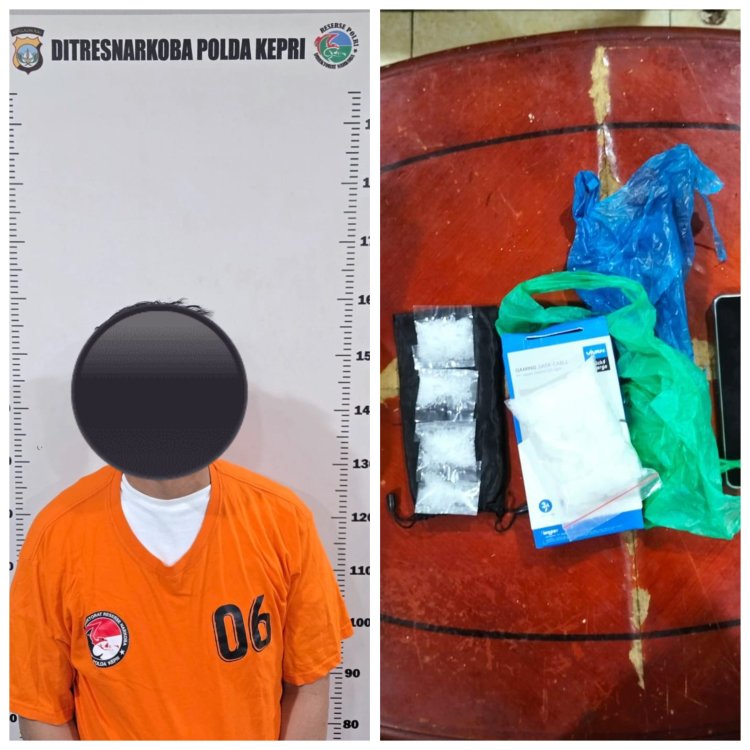 POLDA KEPRI BERHASIL AMANKAN SATU TERSANGKA TINDAK PIDANA NARKOTIKA