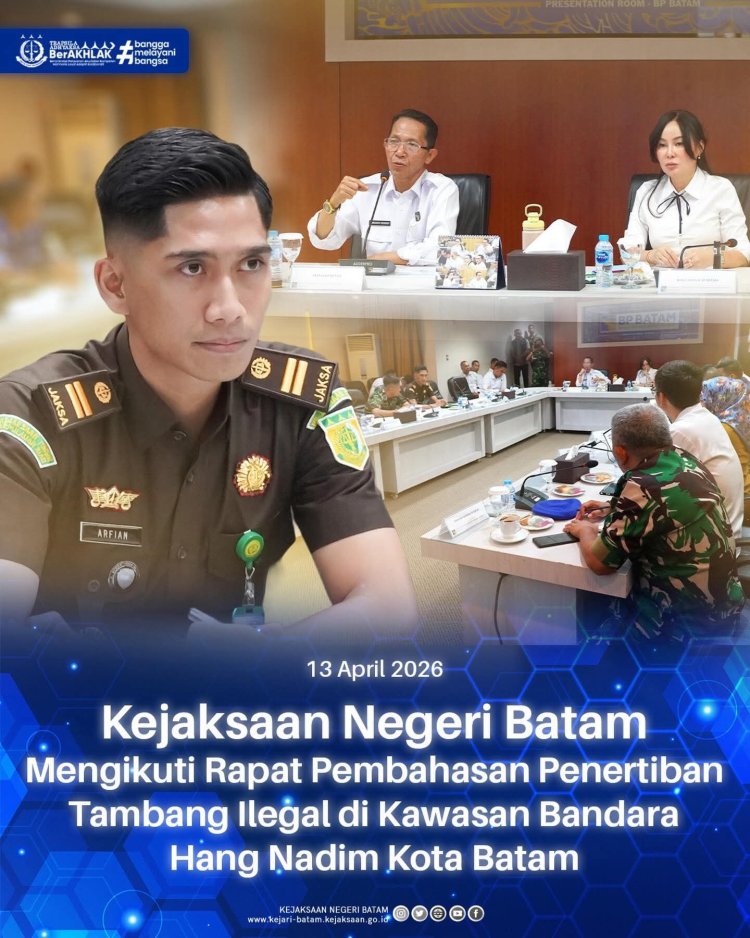 Rapat Penertiban Tambang Ilegal di Kawasan Bandara Hang Nadim, Kejari Batam Dukung Penegakan Hukum Tegas