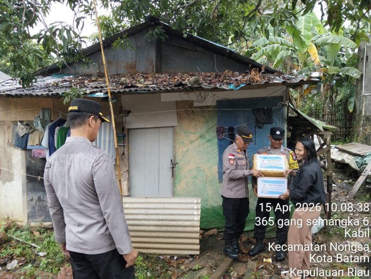 Polsek Nongsa Gelar Bakti Sosial untuk Warga Kurang Mampu, Lansia, dan Penyandang Disabilitas di Kelurahan Kabil