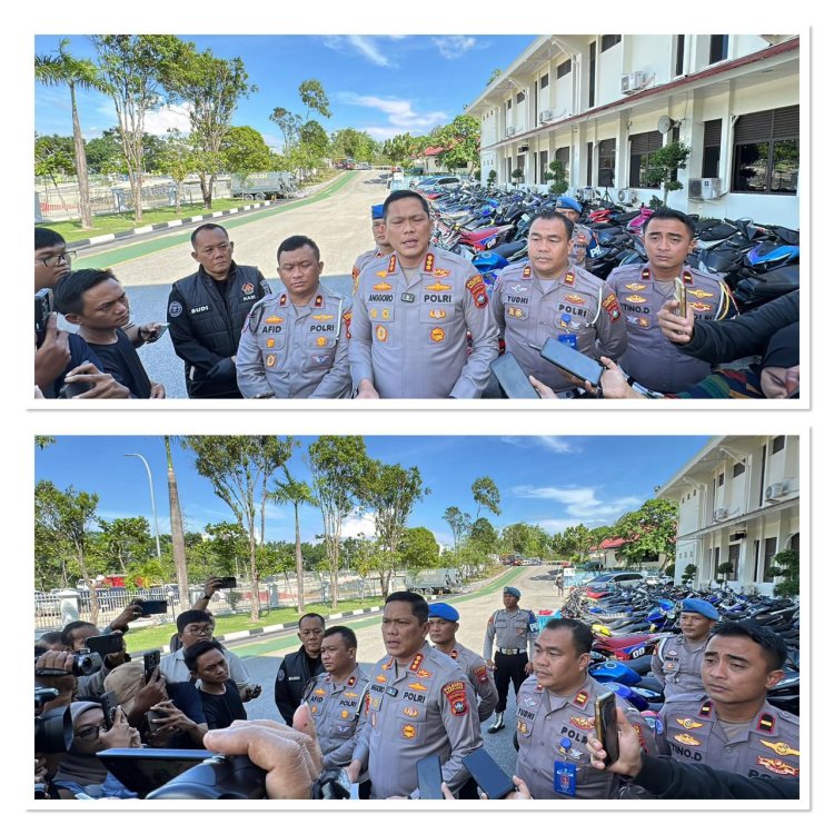 Penertiban Gabungan di Wilayah Hukum Polresta Barelang, 102 Motor Berknalpot Brong Diamankan