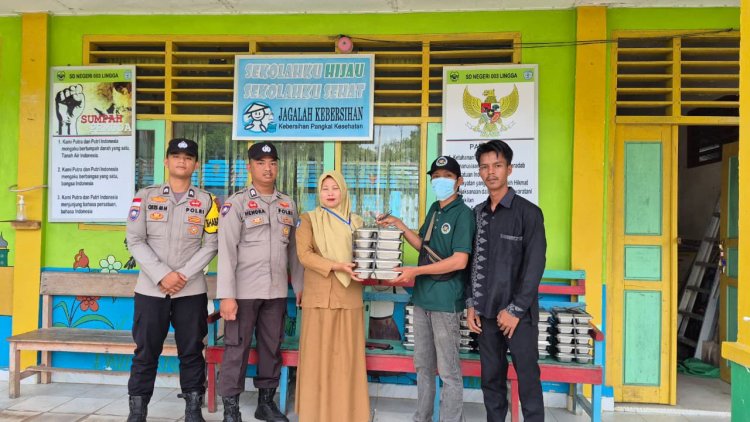 1.335 Penerima Manfaat Terima MBG, Polsek Daik Pastikan Aman dan Higienis