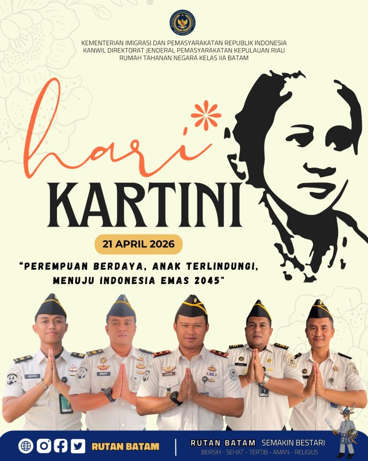 Rutan Kelas IIA Batam Ucapkan Selamat Hari Kartini 2026