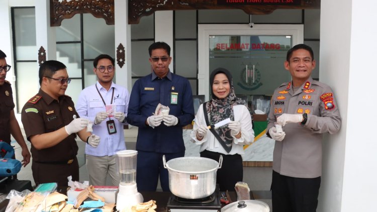 Kapolres Bintan Hadiri Pemusnahan Barang Bukti di Kejari, Bukti Komitmen Babat Habis Kejahatan
