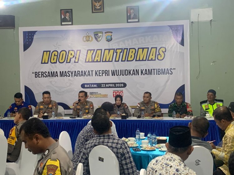 Melalui Ngopi Kamtibmas, Korbinmas Baharkam Polri Ajak Warga Bengkong Laut Jaga Keamanan Lingkungan