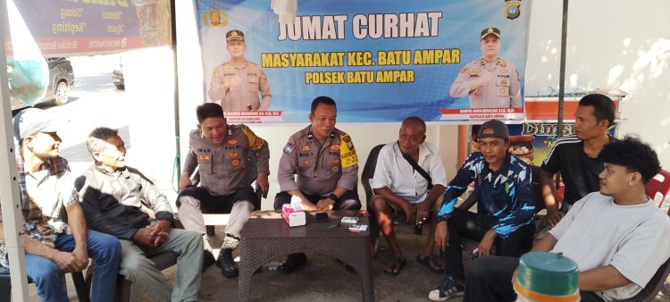 Polsek Batu Ampar Ajak Warga Jodoh Square Jaga Kamtibmas Lewat Jumat Curhat