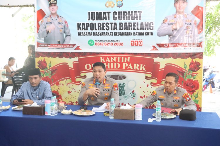 Jumat Curhat Kamtibmas, Kapolresta Barelang Serap Aspirasi Warga Batam Kota
