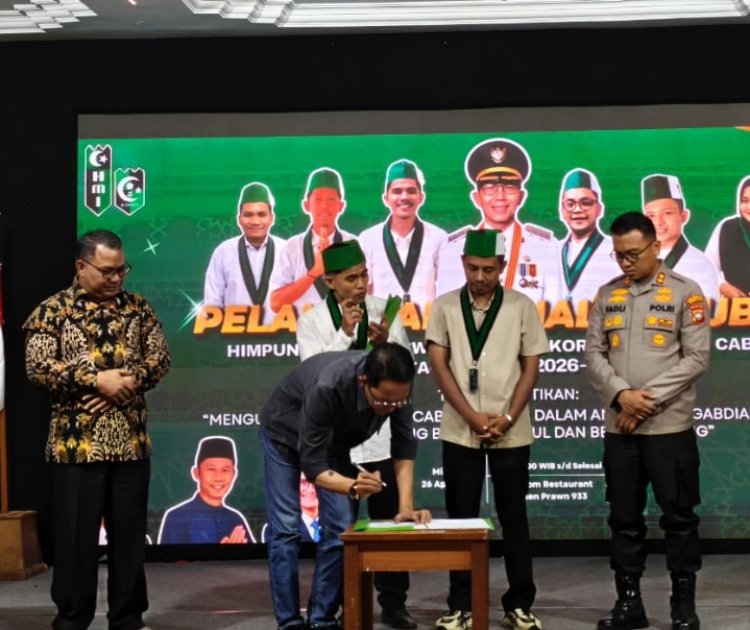 Polsek Bengkong Melakukan Pengamanan Pelantikan Pengurus HMI Cabang Batam Periode 2026–2027