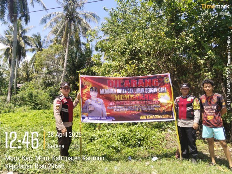 Polsek Moro Gencarkan Pencegahan Karhutla di Wilayah Rawan