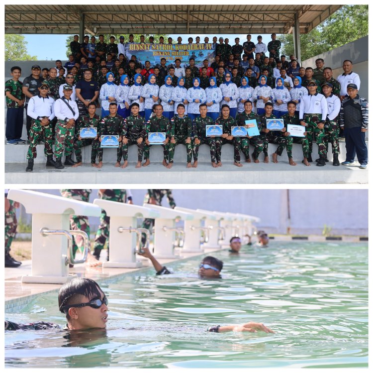 Asah Kemampuan Fisik dan Mental, Satrol Kodaeral IV Gelar Binsat Renang Militer