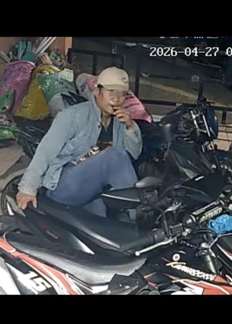 Wajah Sempat Masuk CCTV Diduga Pelaku Pencurian Motor Terekam, Masih Berkeliaran di Perum Genta 1 Batu Aji