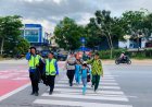 Polwan Engku Putri Laksanakan Gatur Lalin di SDN 001 Sungai Panas Demi Keselamatan Siswa
