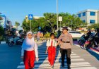Polwan Polresta Barelang Hadir untuk Masyarakat, Amankan Penyebrangan Siswa di SDN 001 Sungai Panas