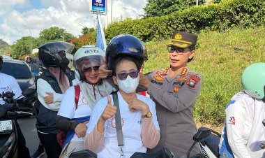 Polri Hadir Humanis di May Day, Polda Kepri Bagikan 200 Helm Gratis untuk Pekerja