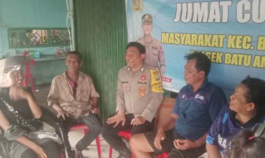 Polsek Batu Ampar Ajak Warga Tanjung Sengkuang Jaga Kamtibmas dan Cegah Karhutla Lewat Jumat Curhat