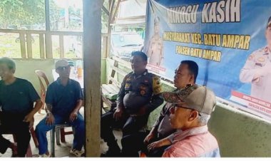 Minggu Kasih Polsek Batu Ampar, Warga Sei Tering Diajak Perkuat Sinergi Jaga Kamtibmas
