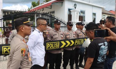 Aksi Damai Aliansi Pemuda Lingga Berjalan Tertib, Polres Kedepankan Pengamanan Humanis