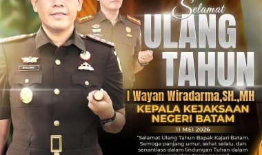 Selamat Ulang Tahun Kepala Kejaksaan Negeri Batam, I Wayan Wiradarma, S.H., M.H.