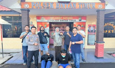 Polsek Bintan Timur Bekuk Dua Pelaku Curat, Sudah Lima Kali Beraksi