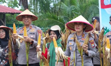 Panen Raya Jagung Serentak, Polres Karimun Dukung Ketahanan Pangan Nasional