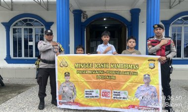 Polsek Bengkong Gelar Minggu Kasih Kamtibmas Bersama Jemaat Gereja HKI Bengkong Abadi